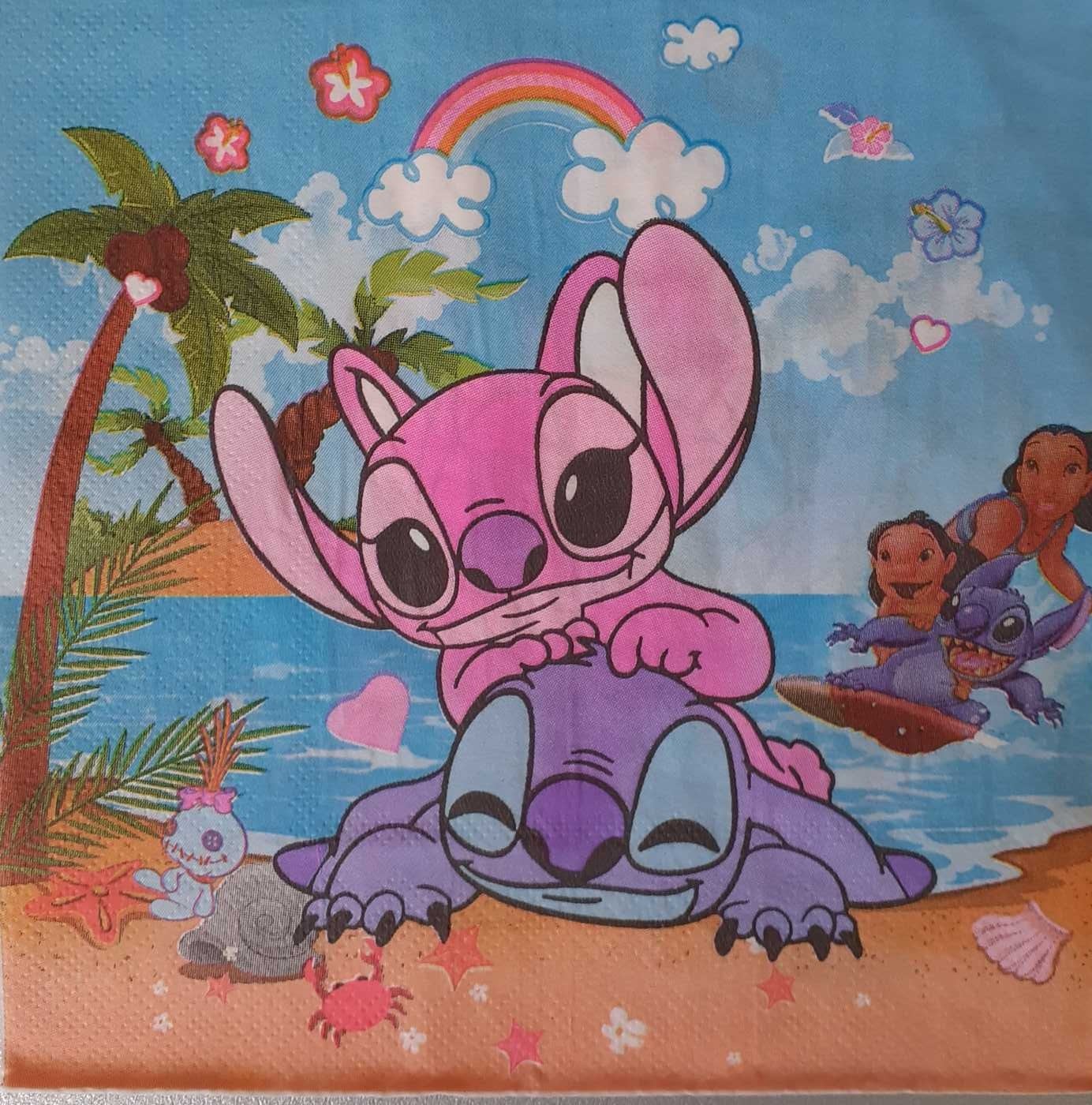 Салфетки Лило и Стич Stitch, еднопластови, 20 броя | Partilino.com
