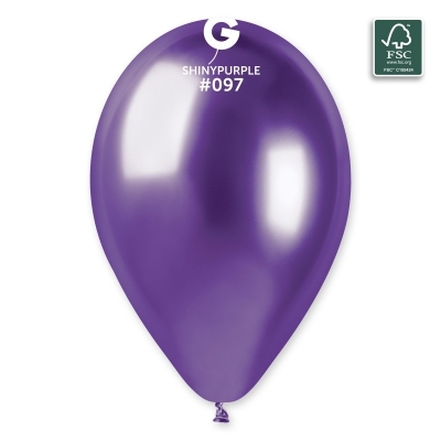 Балон лилав хром Shiny Purple Gemar 33 см GB120/97, 1 брой