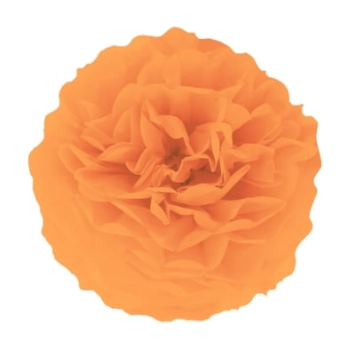 Декоративен хартиен помпон, оранжев, 15 см