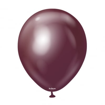 Кръгъл балон хром бордо, Mirror Burgundy Kalisan, 48 см, 1 брой