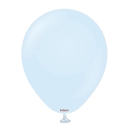 Балон син макарон Baby blue 30 см, Kalisan, пакет 100 броя