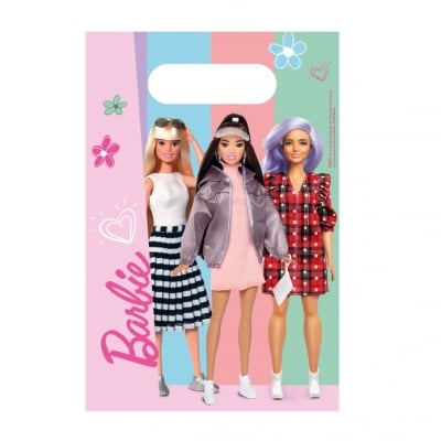 Хартиени парти торбички Барби, Barbie Sweet Life, 8 броя