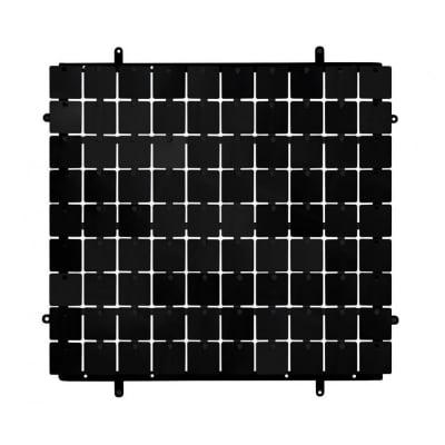 Панел за черна пайетена фонова стена, черен гръб мрежа, 30 х 30 см
