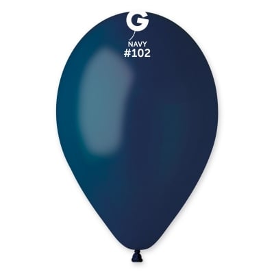 Син балон, тъмносин пастел Navy  30 см G110/102 , Gemar,  пакет 100 броя