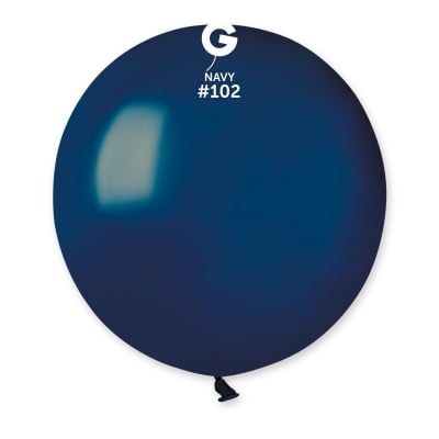 Кръгъл син балон, тъмносин пастел Navy  48 см G19/102 , Gemar, 1 брой