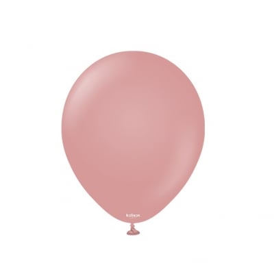 Малък кръгъл балон дървесно розов пастел, Retro Rosewood Kalisan, 13 см, 1 брой