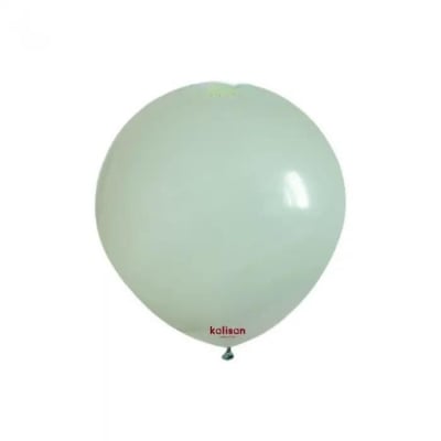 Малки балони синьо-зелен пастел Retro Winter green Kalisan, 13 см, пакет 100 броя