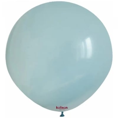 Кръгъл балон светлосин пастел 48 см Retro Blue Glass Kalisan, 1 брой