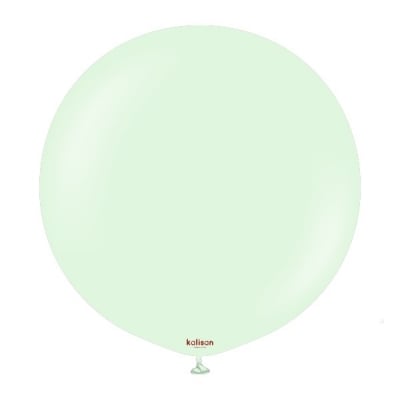 Кръгли балони бледа мента макарон Pale green 48 см, Kalisan, пакет 25 броя