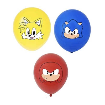 Балони латекс Соник Таралежа Sonic the Hedgehog, 10 броя