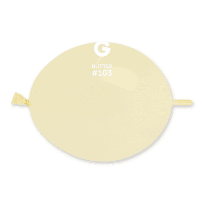 Малки бледожълти балони линк Butter 16 см GL6/103 13 см, Gemar, пакет 100 броя