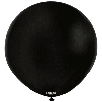 Кръгли черни балони Standart Black 48 см, Kalisan, пакет 25 броя