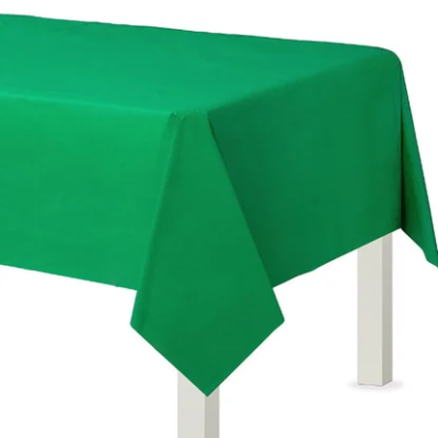 Зелена парти покривка найлон, 1.37 х 2.74 м CH