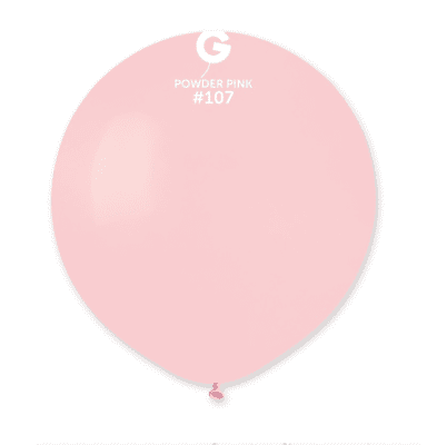 Кръгъл балон розов макарон, розова пудра Powder pink G19/107 48 см, Gemar, 1 брой