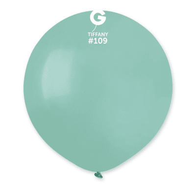 Кръгли балони макарон аквамарин Tiffany 48 см G19/109 Gemar, пакет 25 броя