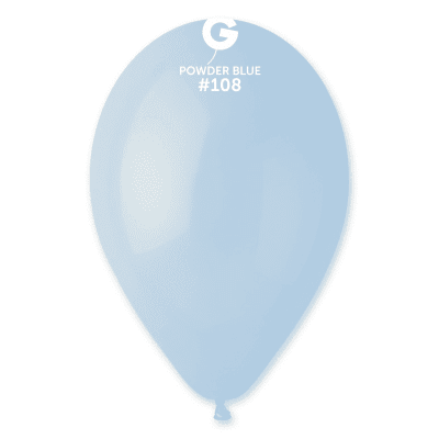 Балон син макарон, синя пудра Powder blue G90/108 26 см, Gemar, 1 брой