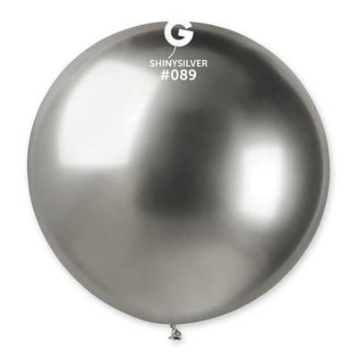Кръгъл балон хром сребро Gemar 80 см GB30/89, 1 брой