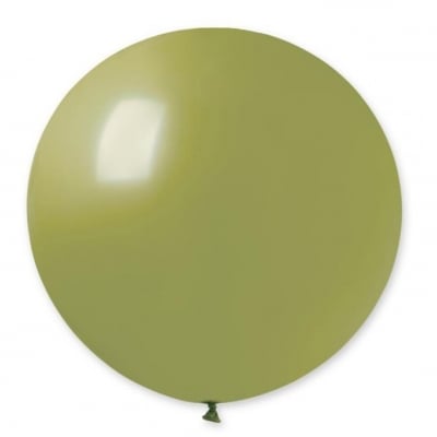 Кръгъл балон латекс маслинено зелен 80см G30/98, 1 брой