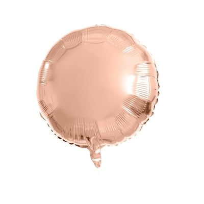 Фолиев балон кръг розово злато, 45 см