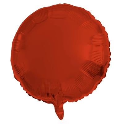 Фолиев балон кръг, червен, 45 см