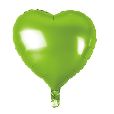 Фолиев балон сърце светлозелено , 45 см