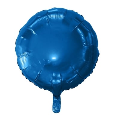 Фолиев балон кръг тъмносин, 45 см