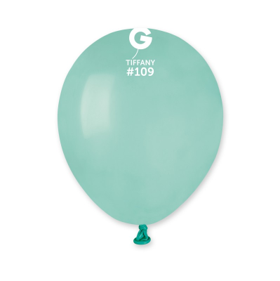 Малки балони макарон аквамарин Tiffany 13 см A50/109, пакет 100 броя