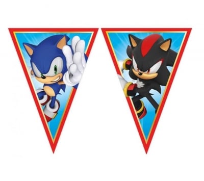 Гирлянд флагчета Соник Таралежа Sonic the Hedgehog, 230 см