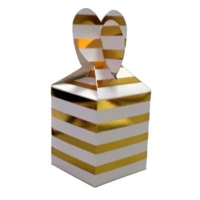 Кутийка за лакомства и подаръчета - злато металик рае