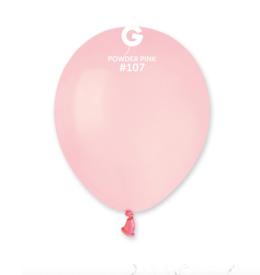 Малки балони розов макарон, розова пудра Powder pink A50/107 13 см, Gemar, пакет 100 броя