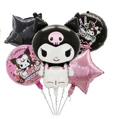 Комплект балони Kuromi Hello Kitty, 5 броя