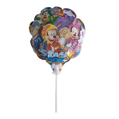 Мини балон Мики Маус с пръчка, 13 см