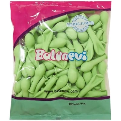 Малки балони макарон зелен 15 см, пакет 100 броя Balonevi