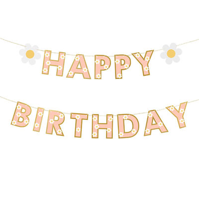 Банер Happy Birthday с маргаритки