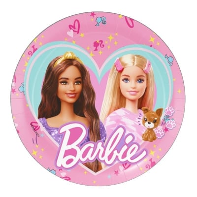 Парти чинийки Барби, Barbie Fashion, 18 см, 8 броя