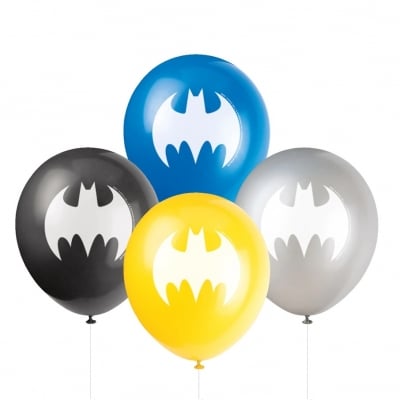 Латексови балони Батман, 30 см, 8 броя