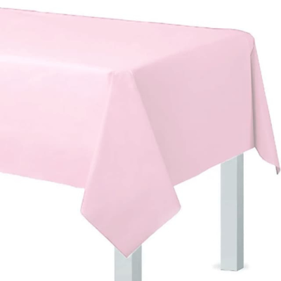 Бледорозова парти покривка, розова пудра, 137 х 274 см