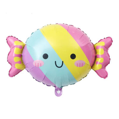 Фолиев балон бонбон с личице Candy party, 63 х 45 см
