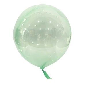 Прозрачен зелен Bubble балон, кристал, 45 см