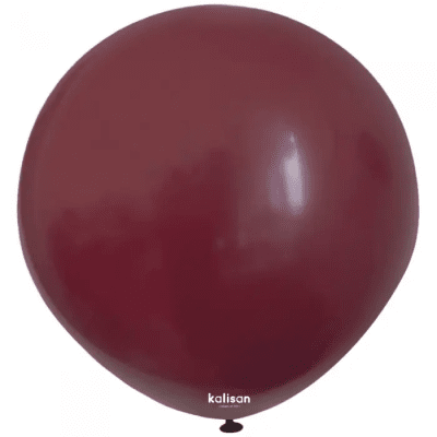 Кръгли балони бордо Standart Burgundy Kalisan, 48см, пакет 25 броя