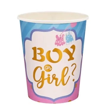 Чаши Boy or Girl за разкриване пола на бебето, момче или момиче, 10 броя