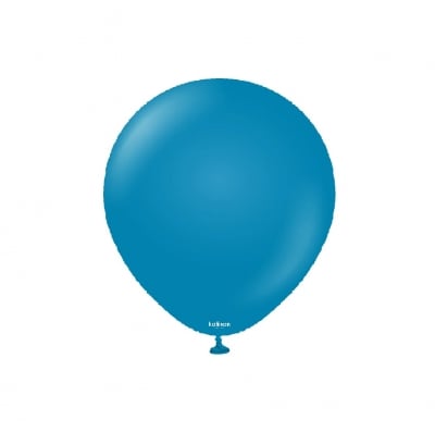 Малки балони син пастел 13 см Retro Deep Blue Kalisan, пакет 100 броя