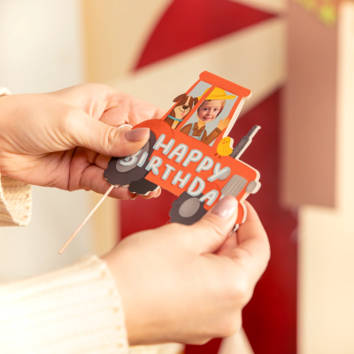 Топер за рожден ден трактор парти село, ферма