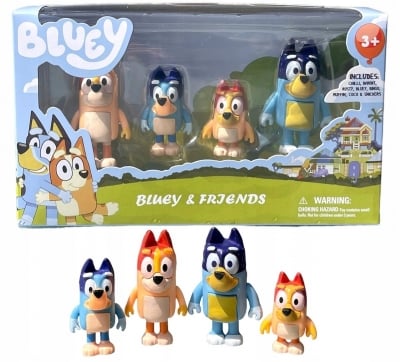 Фигурки Семейството на Блуи и Бинго Bluey, 4 броя