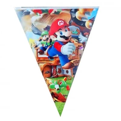 Гирлянд от 10 флагчета Супер Марио, Super Mario | Partilino.com