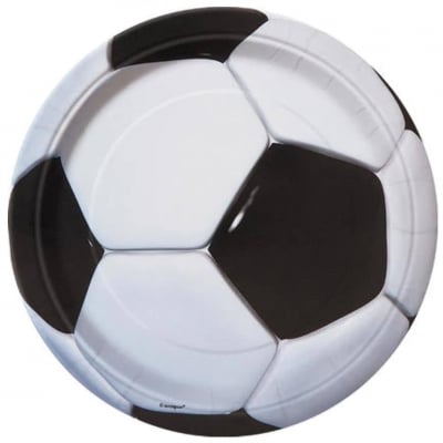 Футболно парти, чинийки топка, 23 см, 8 броя