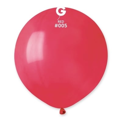 Кръгъл балон светлочервен латекс 48 см G150/05, 1 брой