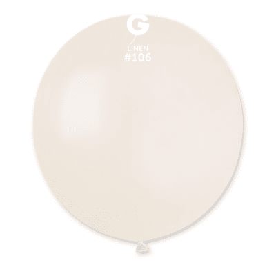 Кръгъл балон бледожълт макарон лен Linen G19/106 48 см, Gemar, 1 брой