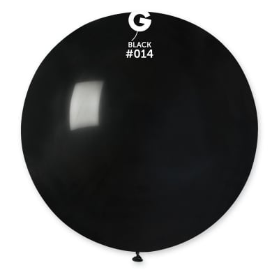 Голям кръгъл черен балон пастел 80 см G220/14, пакет 25 броя