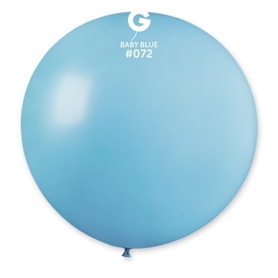 Голям кръгъл син балон светлосин бебешко синьо 80 см G30/72